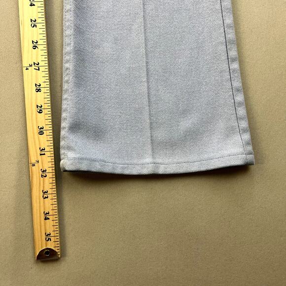 Vintage Levis Sta-Prest Pants Mens 29 Blue Chino Flare Leg Big E Dress Slack 70s - Picture 12 of 15